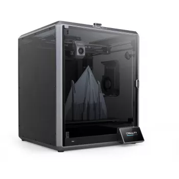 3D printeris Creality K1 Max — drukas laukums 300×300×300 mm, slāņa biezums 0,10–0,35 mm, skārienvadība, melns