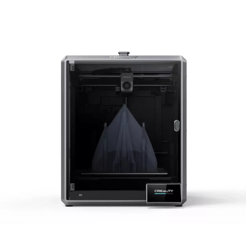 3D printeris Creality K1 Max — drukas laukums 300×300×300 mm, slāņa biezums 0,10–0,35 mm, skārienvadība, melns
