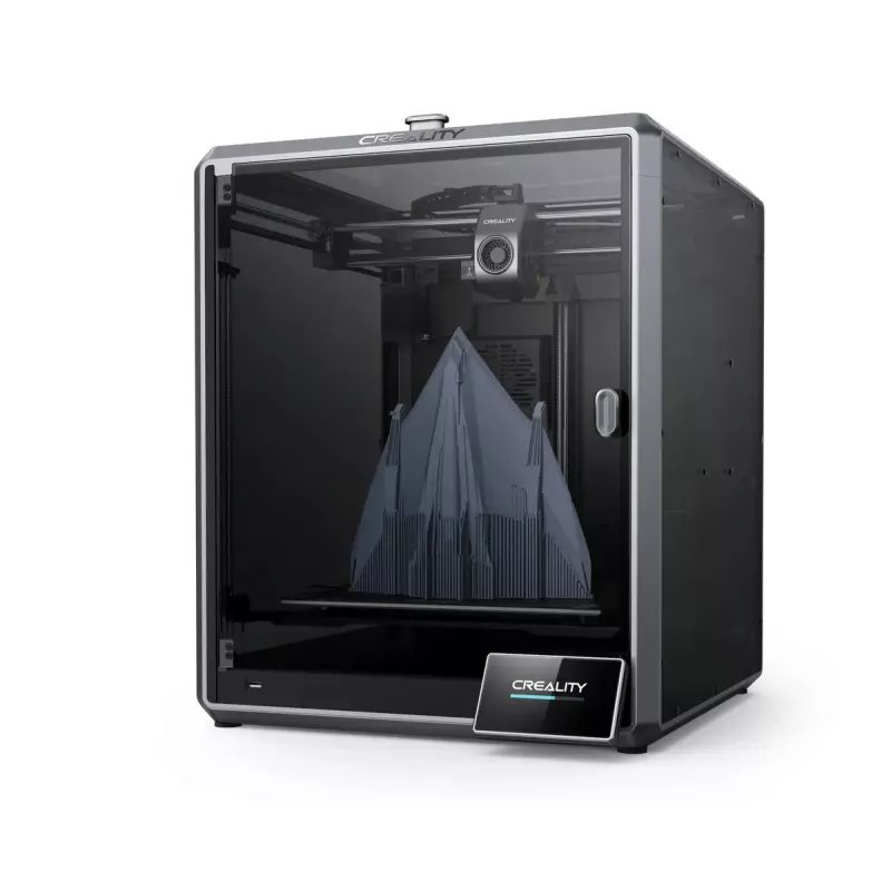 3D printeris Creality K1 Max — drukas laukums 300×300×300 mm, slāņa biezums 0,10–0,35 mm, skārienvadība, melns