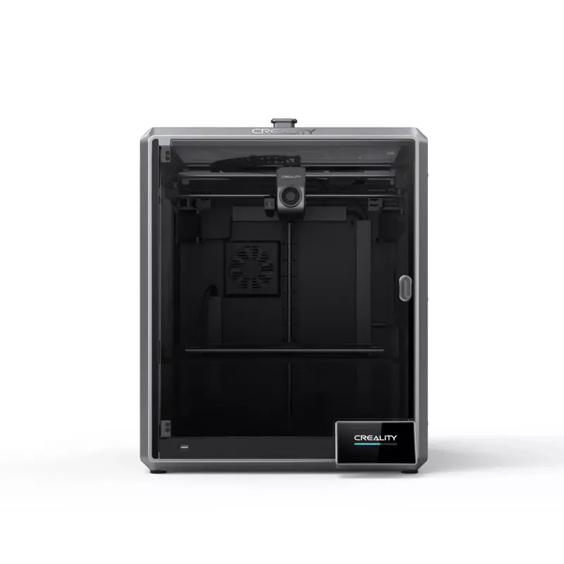 3D printeris Creality K1 Max — drukas laukums 300×300×300 mm, slāņa biezums 0,10–0,35 mm, skārienvadība, melns