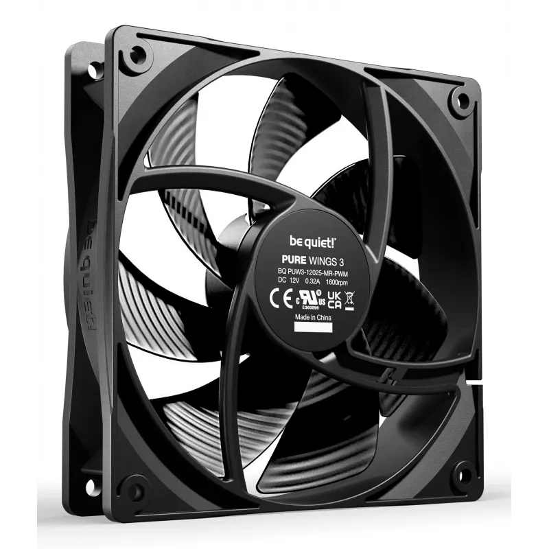 be quiet Pure Wings 3 120mm PWM datora korpusa ventilators 12 cm Melns 1 gab.