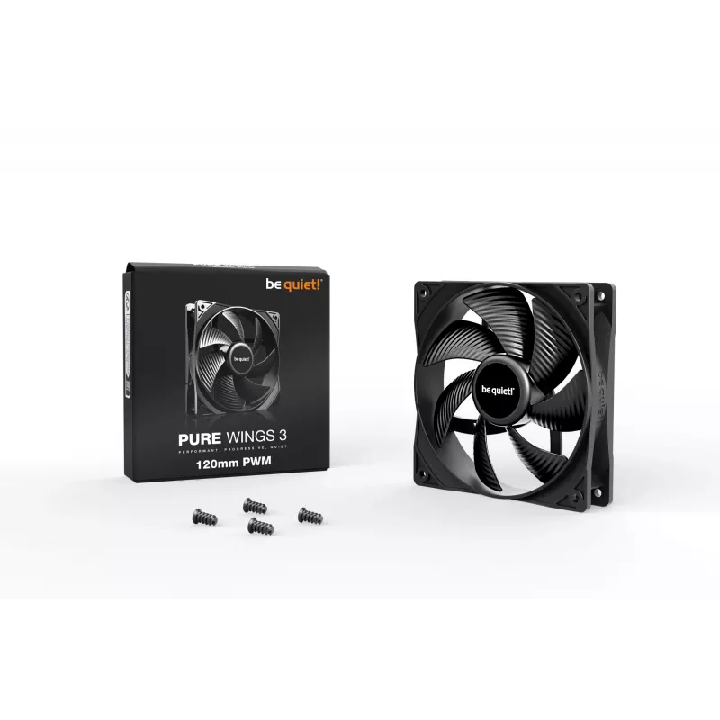 be quiet Pure Wings 3 120mm PWM datora korpusa ventilators 12 cm Melns 1 gab.