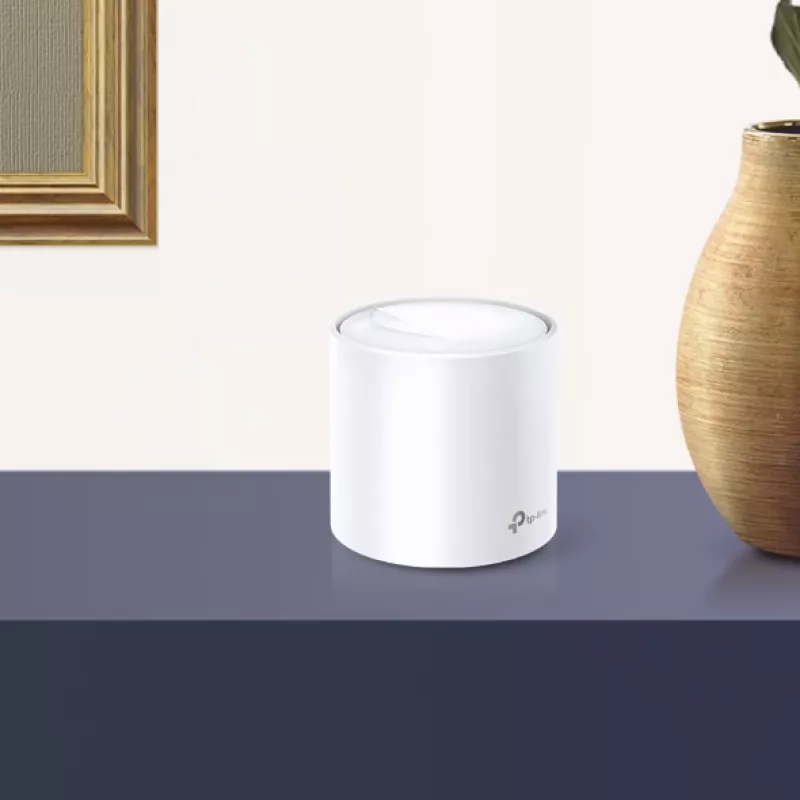 TP-Link AX1800 Whole Home Mesh Wi-Fi 6 sistēma, balta, iekšējā, tīkla maršrutētājs, barošana, FCC