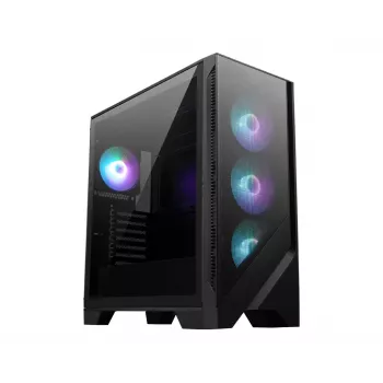 MSI MAG FORGE 321R AIRFLOW datora korpuss Midi Tornis Melns, Caurspīdīgs
