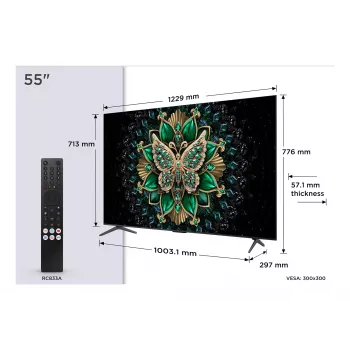 TCL C6K 55C6K televizors 139,7 cm (55 collas) 4K Ultra HD Smart TV Wi-Fi Metālisks