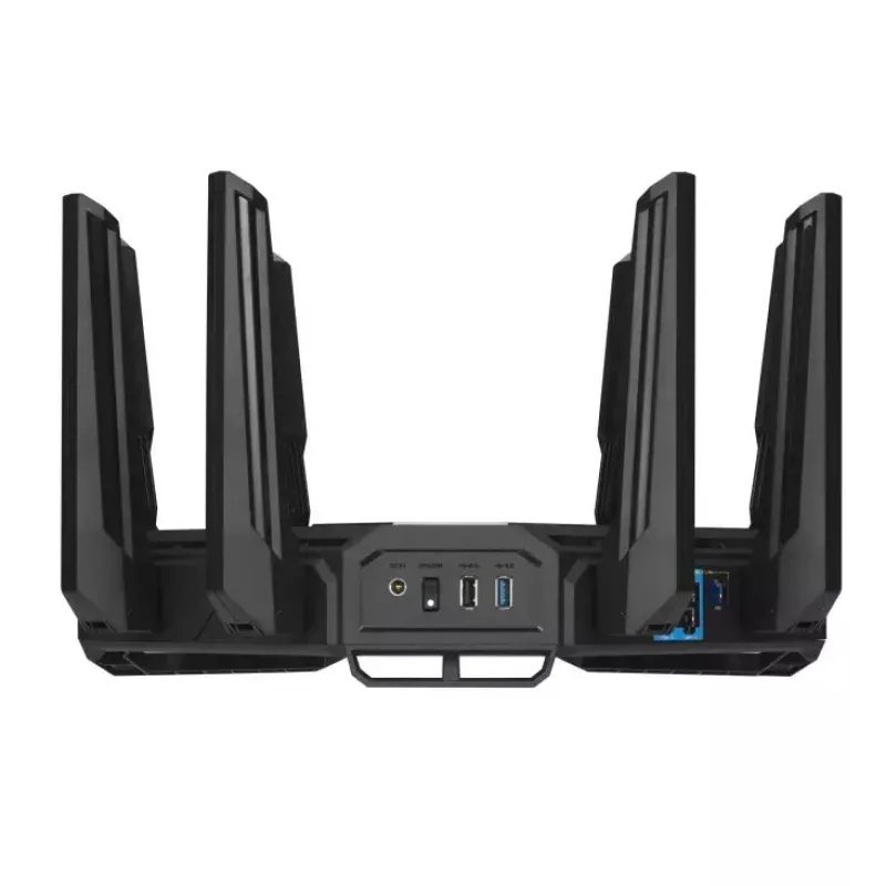 ASUS ROG Rapture GT-BE19000 bezvadu maršrutētājs Multi-Gigabit Ethernet Tri-band (2,4 GHz / 5 GHz / 6 GHz) Melns, Sarkans