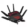 ASUS ROG Rapture GT-BE19000 bezvadu maršrutētājs Multi-Gigabit Ethernet Tri-band (2,4 GHz / 5 GHz / 6 GHz) Melns, Sarkans
