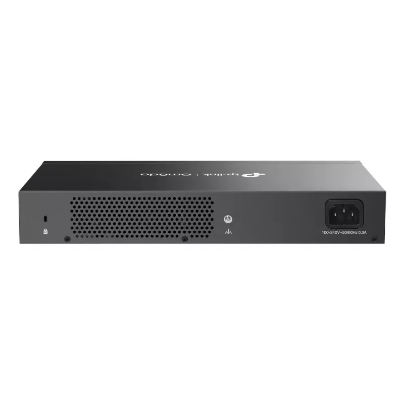 Pārvaldāms L2 Gigabitu Ethernet slēdzis TP-Link Omada ES216G — 16 x RJ-45 10/100/1000, 32 Gbit/s, 8000 MAC, melns, stiprināms statīvā
