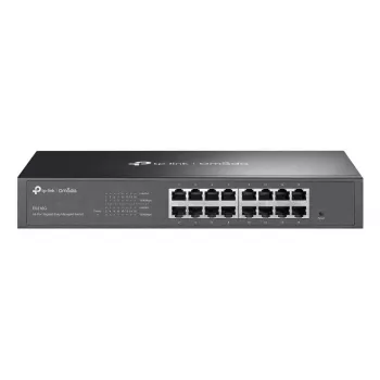 Pārvaldāms L2 Gigabitu Ethernet slēdzis TP-Link Omada ES216G — 16 x RJ-45 10/100/1000, 32 Gbit/s, 8000 MAC, melns, stiprināms statīvā