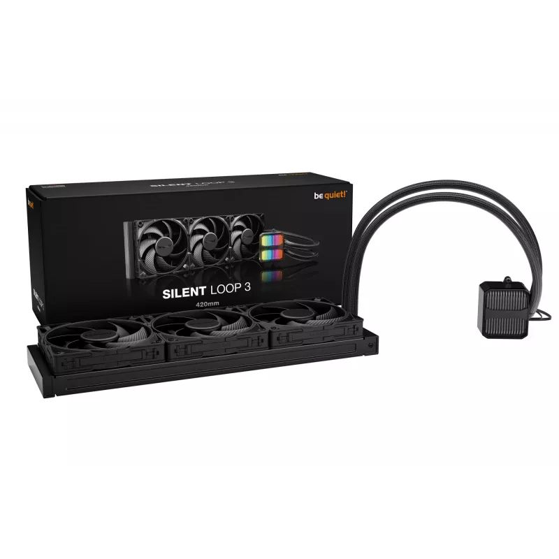 be quiet Silent Loop 3 420 mm Procesora universāls šķidruma dzesētājs 14 cm Melns 1 gab.