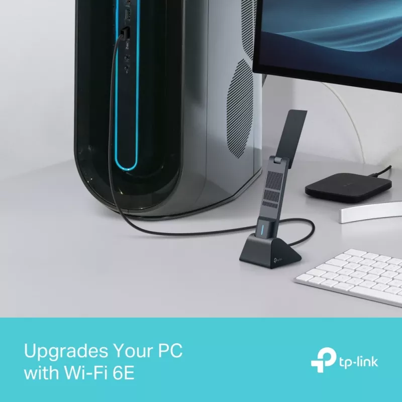 TP-Link Archer AXE5400 Wi-Fi 6E augsta pastiprinājuma bezvadu USB adapteris