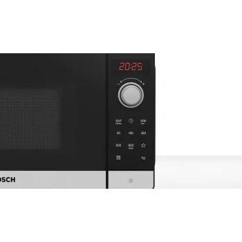 Bosch Serie 2 FFL023MS2 mikroviļņu krāsns Melna, nerūsējošais tērauds Solo mikroviļņu krāsns Uz galda virsmas 20 L 800 W