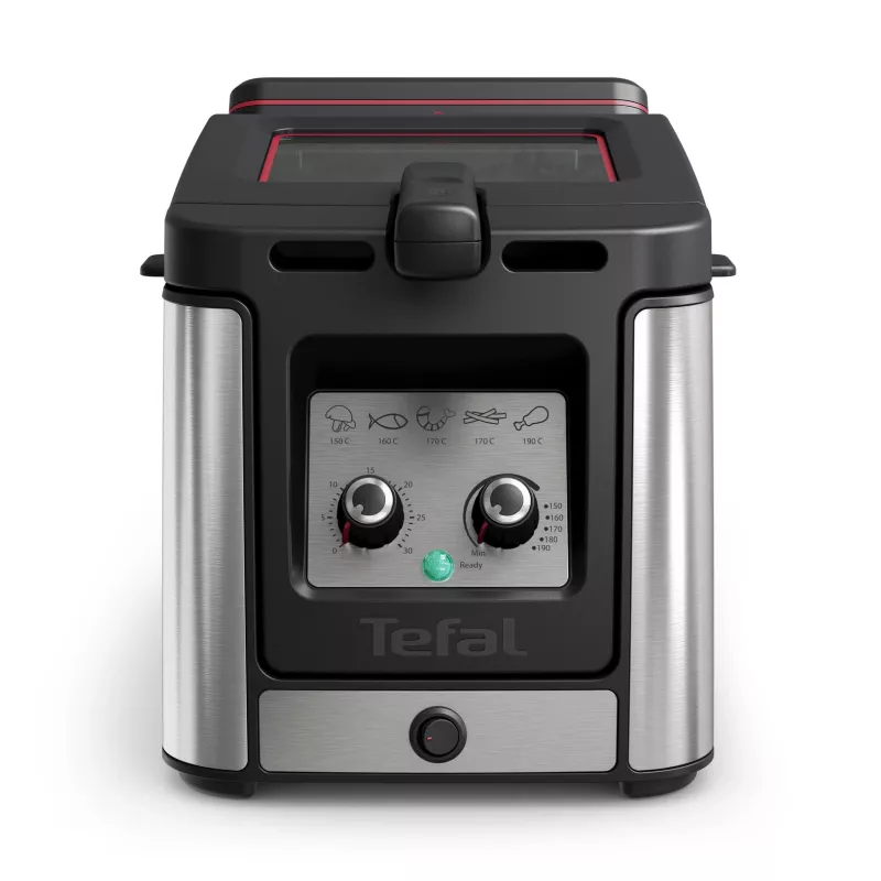 Tefal Clear Duo FR600D Viena 0,65 L Brīvstāvoša 2000 W fritieris Melns, nerūsējošais tērauds