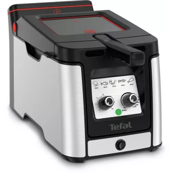 Tefal Clear Duo FR600D10 frī katls, 3,5 l, 2000 W, nerūsējošais tērauds / melns