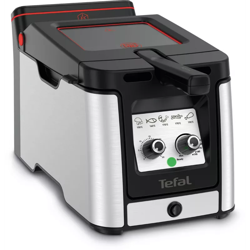 Tefal Clear Duo FR600D Viena 0,65 L Brīvstāvoša 2000 W fritieris Melns, nerūsējošais tērauds