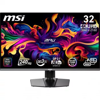MSI MPG 322URX QD-OLED datora monitors 80 cm (31,5 collas) 3840 x 2160 pikseļi 4K Ultra HD Melns