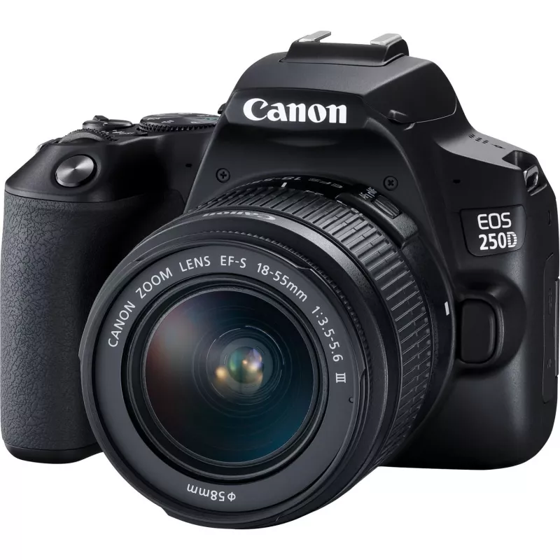 Canon EOS 250D + EF-S 18-55mm f/3.5-5.6 III SLR kameras komplekts 24,1 MP CMOS 6000 x 4000 pikseļi Melns