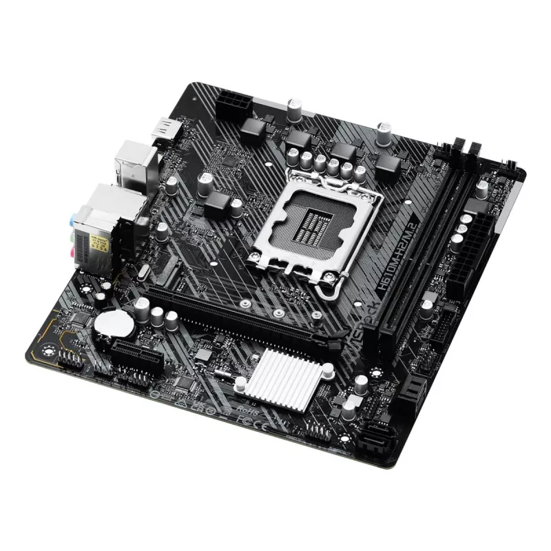 ASRock mātesplate H610M-H2/M.2 LGA1700 Intel H610 2 X DDR4 2 X HDMI 2.1 TMDS saderīga mATX