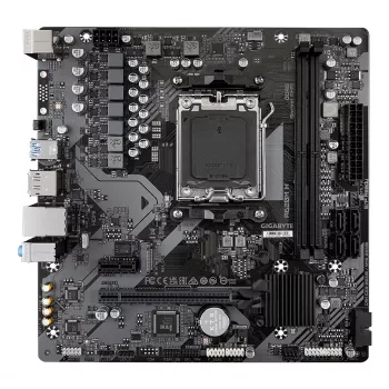 GIGABYTE A620M H mātesplate – atbalsta AMD Ryzen 8000 centrālos procesorus, 5+2+2 fāžu digitālais VRM, līdz 7200 MHz DDR5 (OC), 1xPCIe 4.0 M.2, GbE LAN, USB 3.2 Gen 1