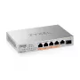Zyxel XMG-105HP Nepārvaldāms 2.5G Ethernet (100/1000/2500) Power over Ethernet (PoE) Sudrabs