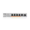 Zyxel XMG-105HP Nepārvaldāms 2.5G Ethernet (100/1000/2500) Power over Ethernet (PoE) Sudrabs
