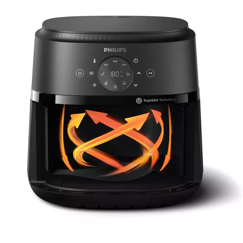 Karstā gaisa fritieris Philips NA231/00 2000 Series — 6,2 L, 1700 W, 13 programmas, Rapid Air zema tauku satura tehnoloģija