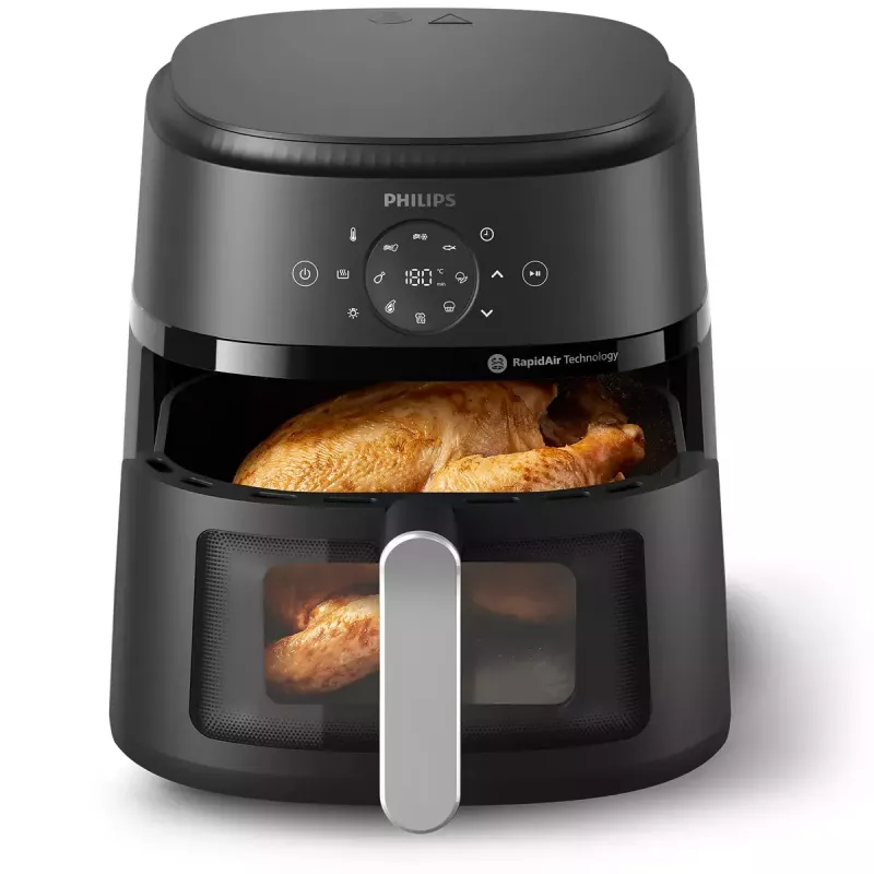 Karstā gaisa fritieris Philips NA231/00 2000 Series — 6,2 L, 1700 W, 13 programmas, Rapid Air zema tauku satura tehnoloģija