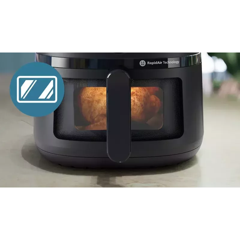 Karstā gaisa fritieris Philips NA231/00 2000 Series — 6,2 L, 1700 W, 13 programmas, Rapid Air zema tauku satura tehnoloģija