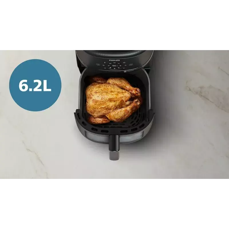 Karstā gaisa fritieris Philips NA231/00 2000 Series — 6,2 L, 1700 W, 13 programmas, Rapid Air zema tauku satura tehnoloģija