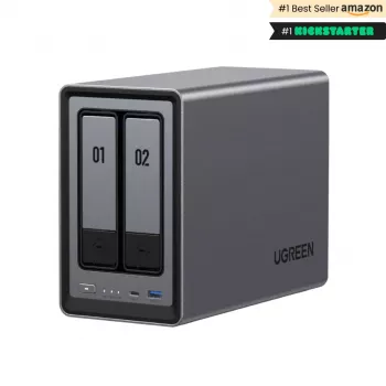 Ugreen NASync DXP2800 NAS sistēma 2 nodalījumu Kompakts Intel® N N100 8 GB DDR5 0 TB UGOS Pro Melns