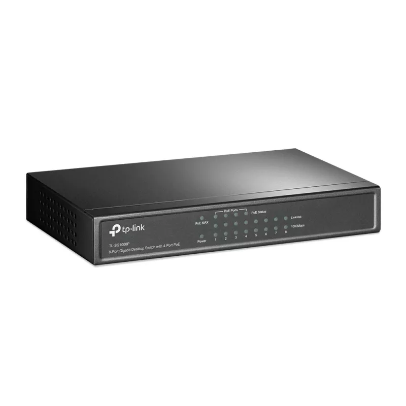 Pārvaldāms slēdzis TP-Link TL-SG1008P 8 portu Gigabit PoE, 4 portu PoE