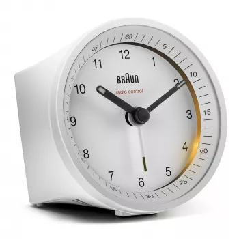 Braun BC07W-DCF kvarca modinātājpulkstenis balts