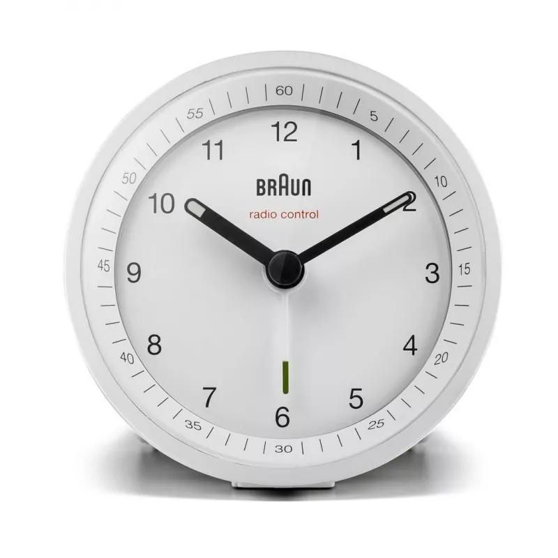Braun BC07W-DCF kvarca modinātājpulkstenis balts