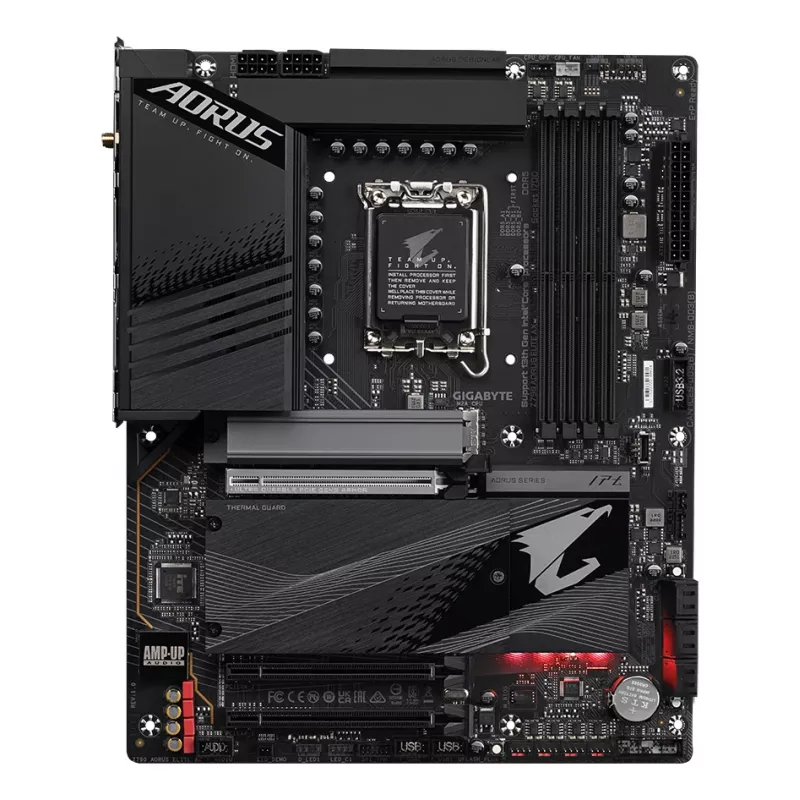 GIGABYTE Z790 AORUS ELITE AX mātesplate - atbalsta Intel Core 14. paaudzes CPU, 16*+2+1 fāžu digitālais VRM, līdz 7600MHz DDR5 (OC), 4xPCIe 4.0 M.2, Wi-Fi 6E, 2.5GbE LAN, USB 3.2 Gen 2x2