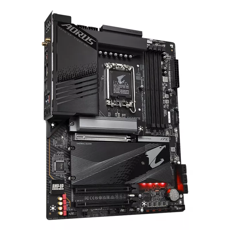 GIGABYTE Z790 AORUS ELITE AX mātesplate - atbalsta Intel Core 14. paaudzes CPU, 16*+2+1 fāžu digitālais VRM, līdz 7600MHz DDR5 (OC), 4xPCIe 4.0 M.2, Wi-Fi 6E, 2.5GbE LAN, USB 3.2 Gen 2x2