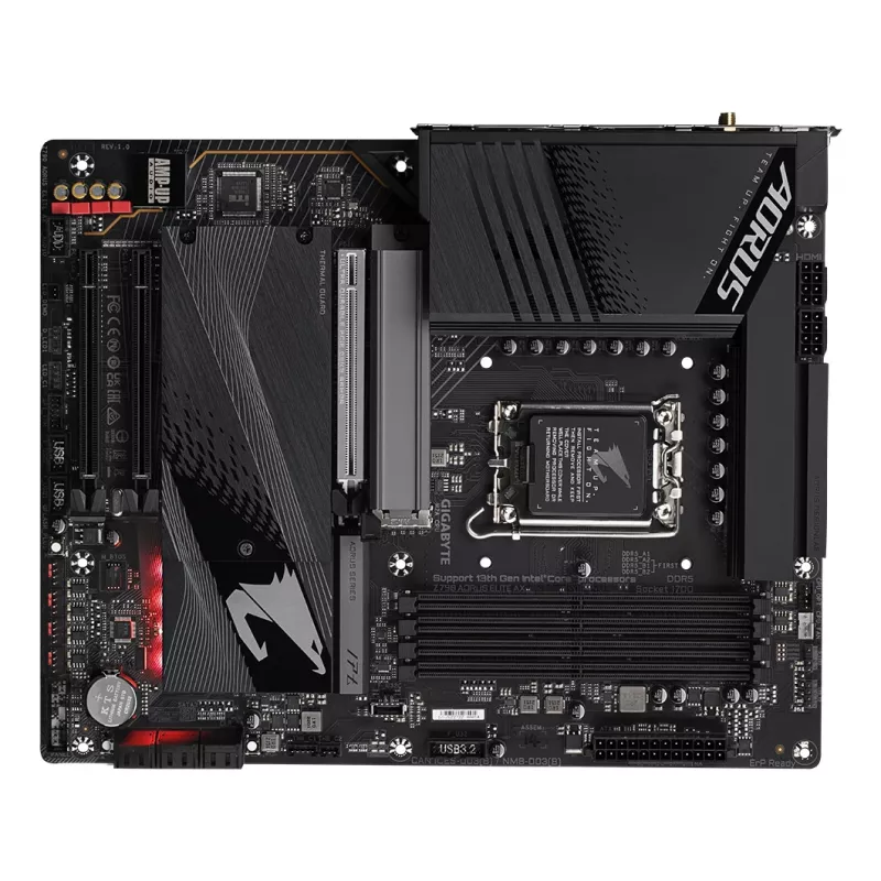 GIGABYTE Z790 AORUS ELITE AX mātesplate - atbalsta Intel Core 14. paaudzes CPU, 16*+2+1 fāžu digitālais VRM, līdz 7600MHz DDR5 (OC), 4xPCIe 4.0 M.2, Wi-Fi 6E, 2.5GbE LAN, USB 3.2 Gen 2x2
