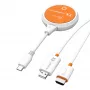 j5create JVAW62 ScreenCast USB-C® bezvadu displeja HDMI™ paplašinātājs, balta un oranža