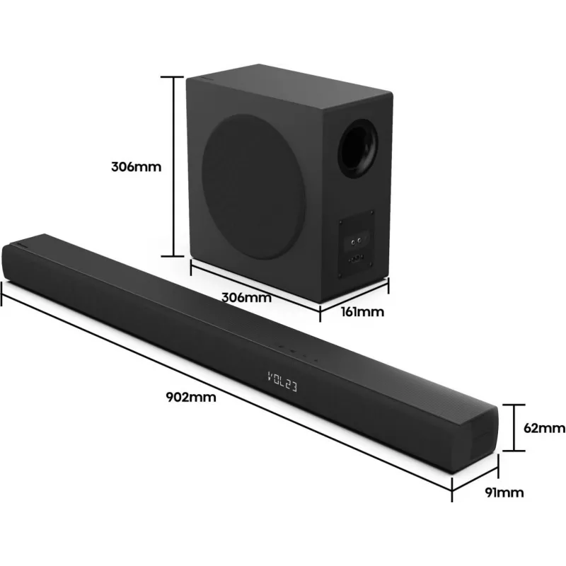 Hisense HS3100 melns 3.1 kanāli 480 W