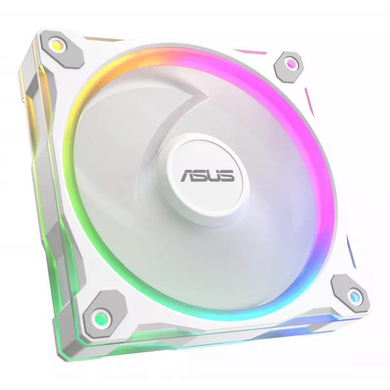 Korpusa ventilators ASUS Prime MR120 120 mm 1600 RPM balta (3-pack, LED, 58 CFM, 23 dB)
