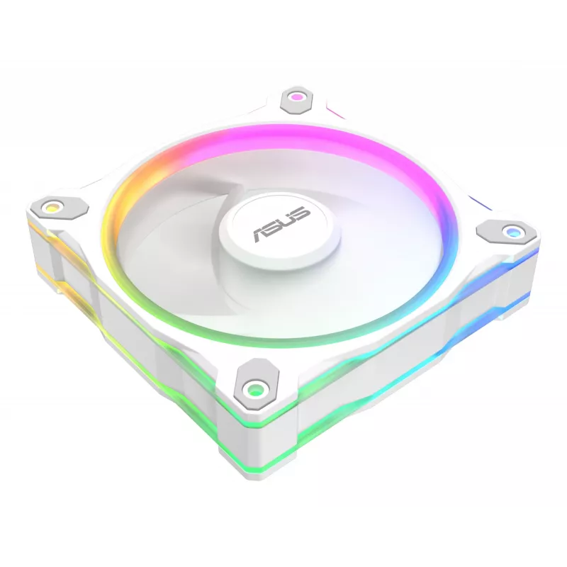 Korpusa ventilators ASUS Prime MR120 120 mm 1600 RPM balta (3-pack, LED, 58 CFM, 23 dB)