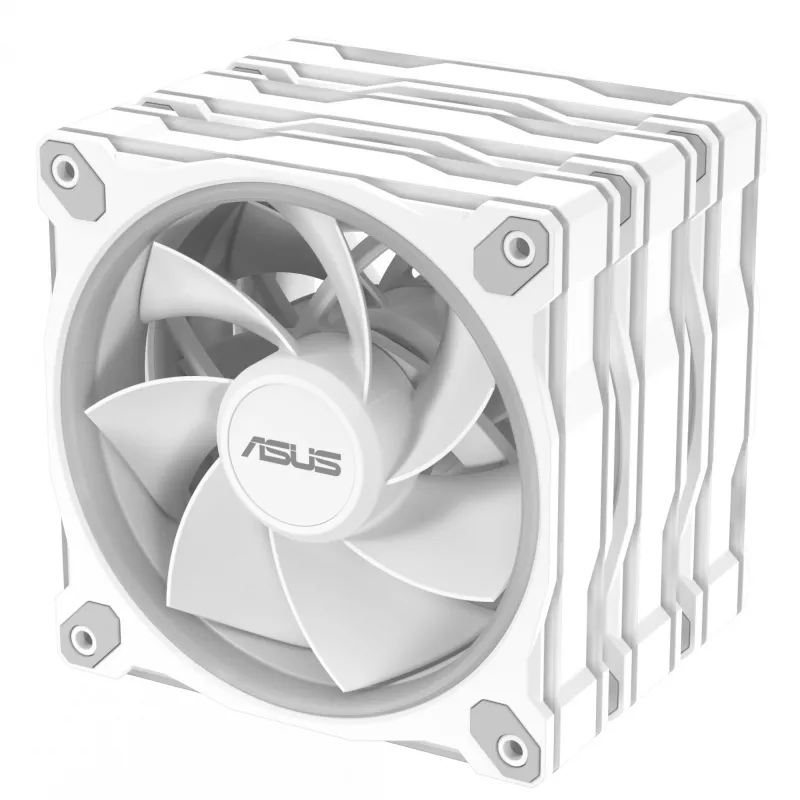 Korpusa ventilators ASUS Prime MR120 120 mm 1600 RPM balta (3-pack, LED, 58 CFM, 23 dB)