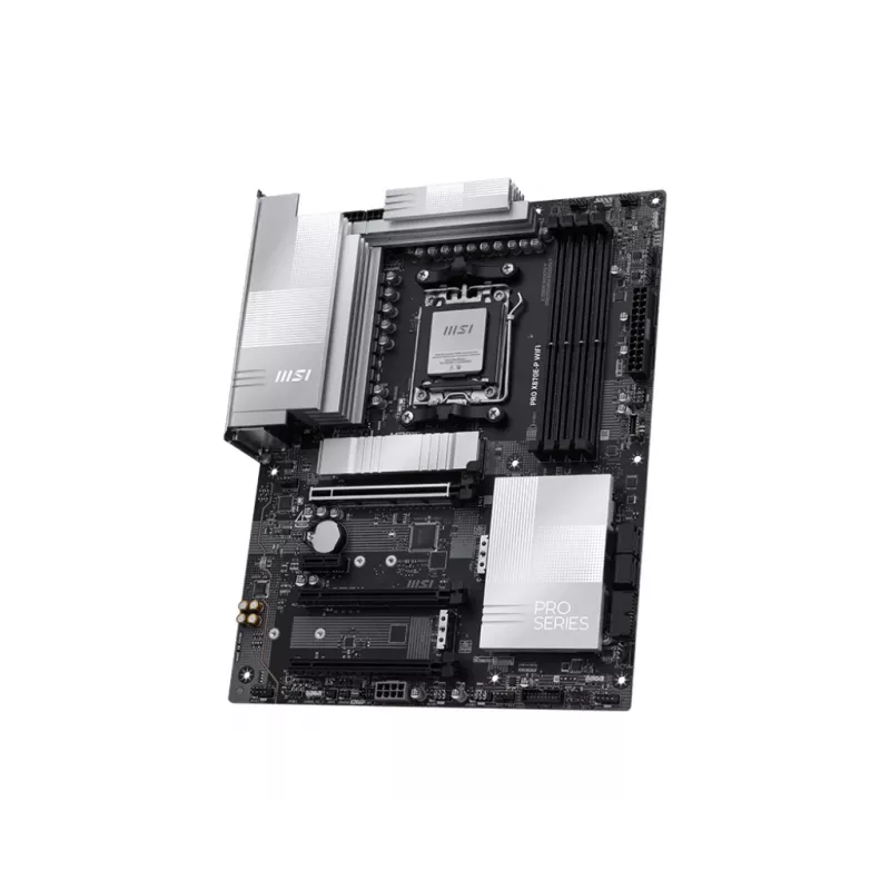 Mātesplate MSI PRO X870E-P WIFI ATX — AMD X870E, Socket AM5, DDR5, 4 DIMM, Wi‑Fi 7, 3× M.2, HDMI 2.1