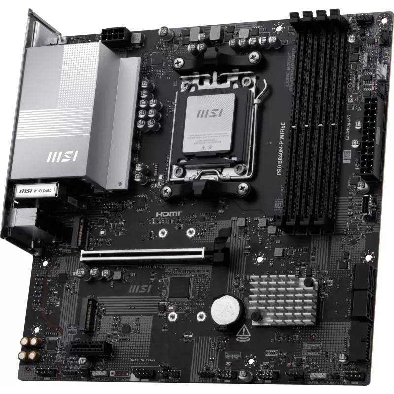 MSI PRO B840M-P WIFI6E mātesplate AMD B840 ligzda AM5 micro ATX