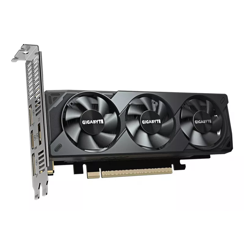 GIGABYTE GeForce RTX 5060 OC Low Profile 8G grafiskā karte - 8GB GDDR7, 128bit, PCI-E 5.0, 2512 MHz kodola takts frekvence, 3 x DisplayPort, 1 x HDMI, GV-N5060OC-8GL