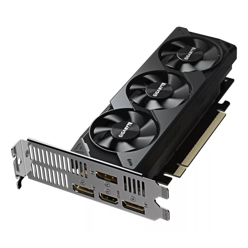 GIGABYTE GeForce RTX 5060 OC Low Profile 8G grafiskā karte - 8GB GDDR7, 128bit, PCI-E 5.0, 2512 MHz kodola takts frekvence, 3 x DisplayPort, 1 x HDMI, GV-N5060OC-8GL