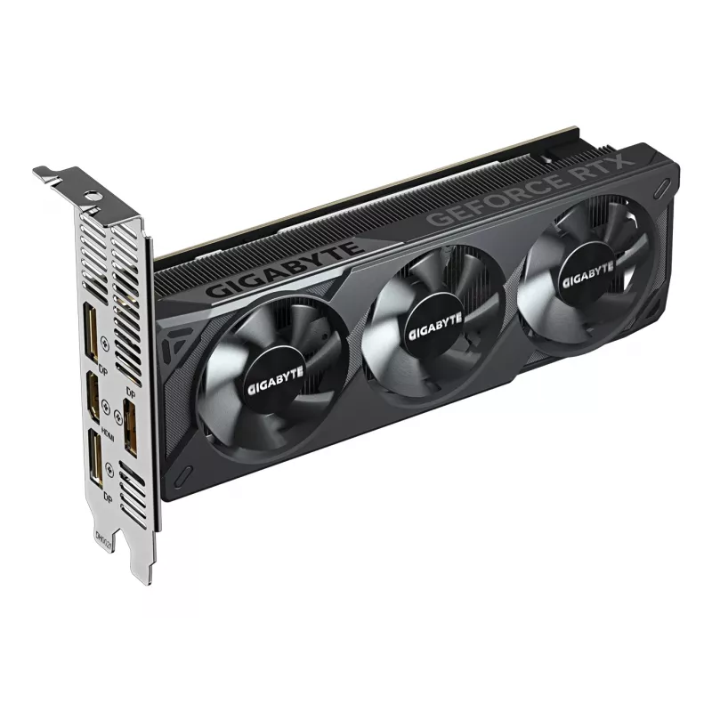 GIGABYTE GeForce RTX 5060 OC Low Profile 8G grafiskā karte - 8GB GDDR7, 128bit, PCI-E 5.0, 2512 MHz kodola takts frekvence, 3 x DisplayPort, 1 x HDMI, GV-N5060OC-8GL