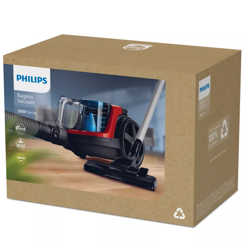 Philips 3000 sērijas FC9330/09 putekļsūcējs 1,5 L cilindriskais putekļsūcējs sausā tīrīšana 900 W bez maisa