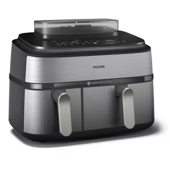 Philips 5000 sērijas NA555/00 fritieris Dubultais 9 L Brīvi stāvošs 2750 W Karstā gaisa fritieris Sudrabs