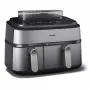 Philips 5000 sērijas NA555/00 fritieris Dubultais 9 L Brīvi stāvošs 2750 W Karstā gaisa fritieris Sudrabs