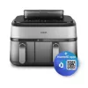 Philips 5000 sērijas NA555/00 fritieris Dubultais 9 L Brīvi stāvošs 2750 W Karstā gaisa fritieris Sudrabs